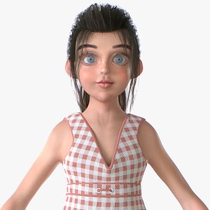 3D Cartoon Girl - Dress