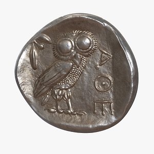 Tetradrachm Athens Ancient Coin 3D