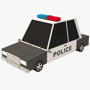 Cartoon Police Car 3D