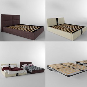 modern beds 3d model
