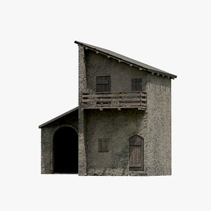 3D Stylized Rustic Village House
