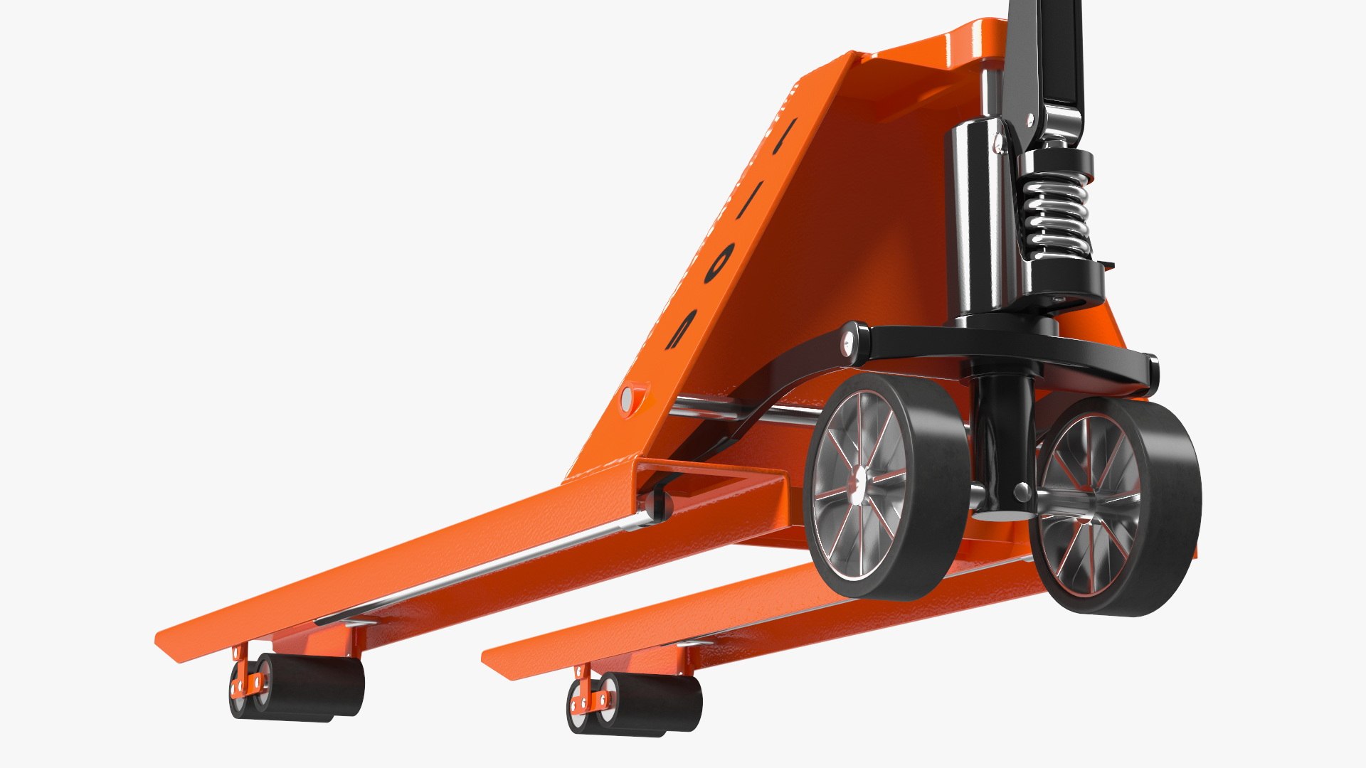 Lion Premium Pallet Jack Rigged with Wooden Crates Rigged 3D model
