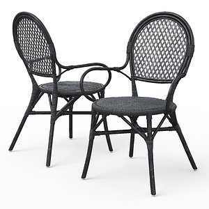 almsta wicker dining chair 3d max