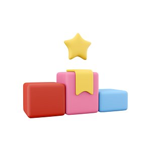 3d winners podium model