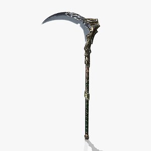 3D Fantasy Weapon War Scythe 01