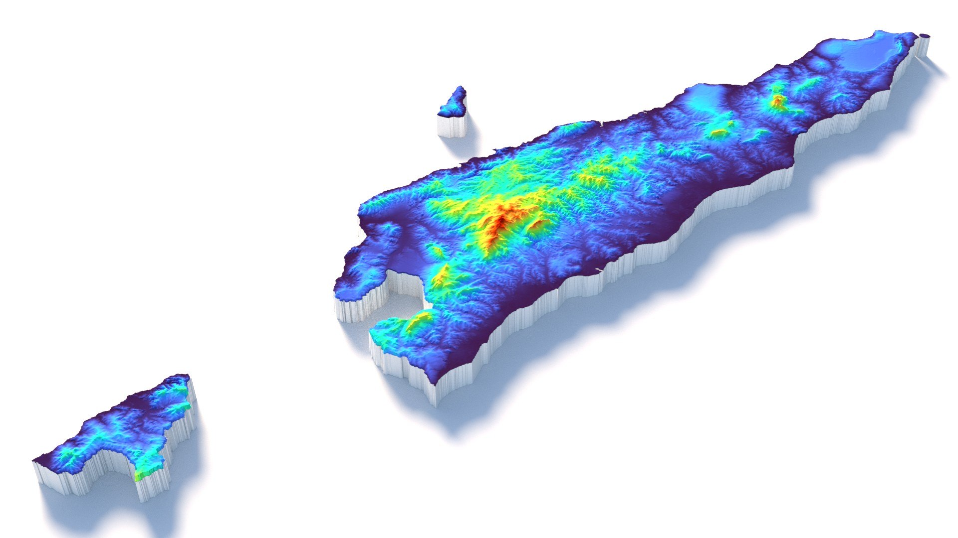Timor Leste Terrain Map 3D Model - TurboSquid 2337614