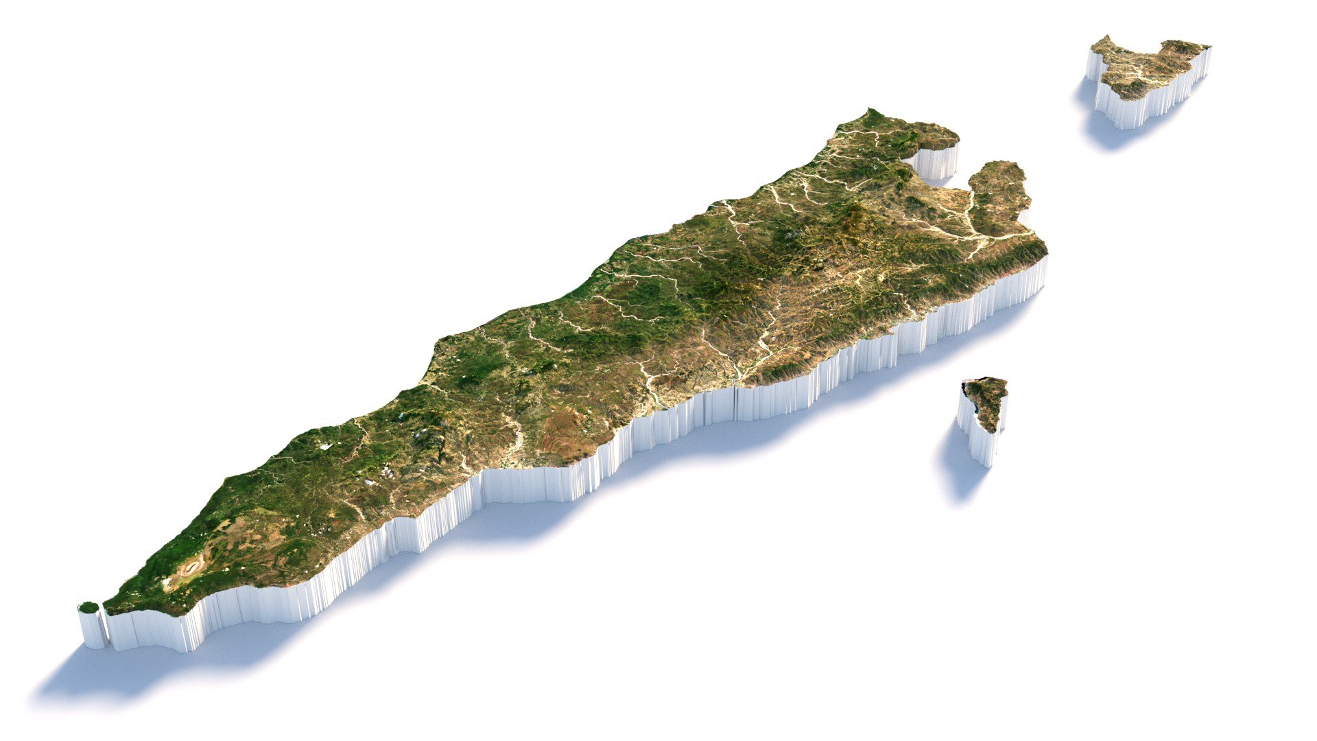 Timor Leste Terrain Map 3D Model - TurboSquid 2337614