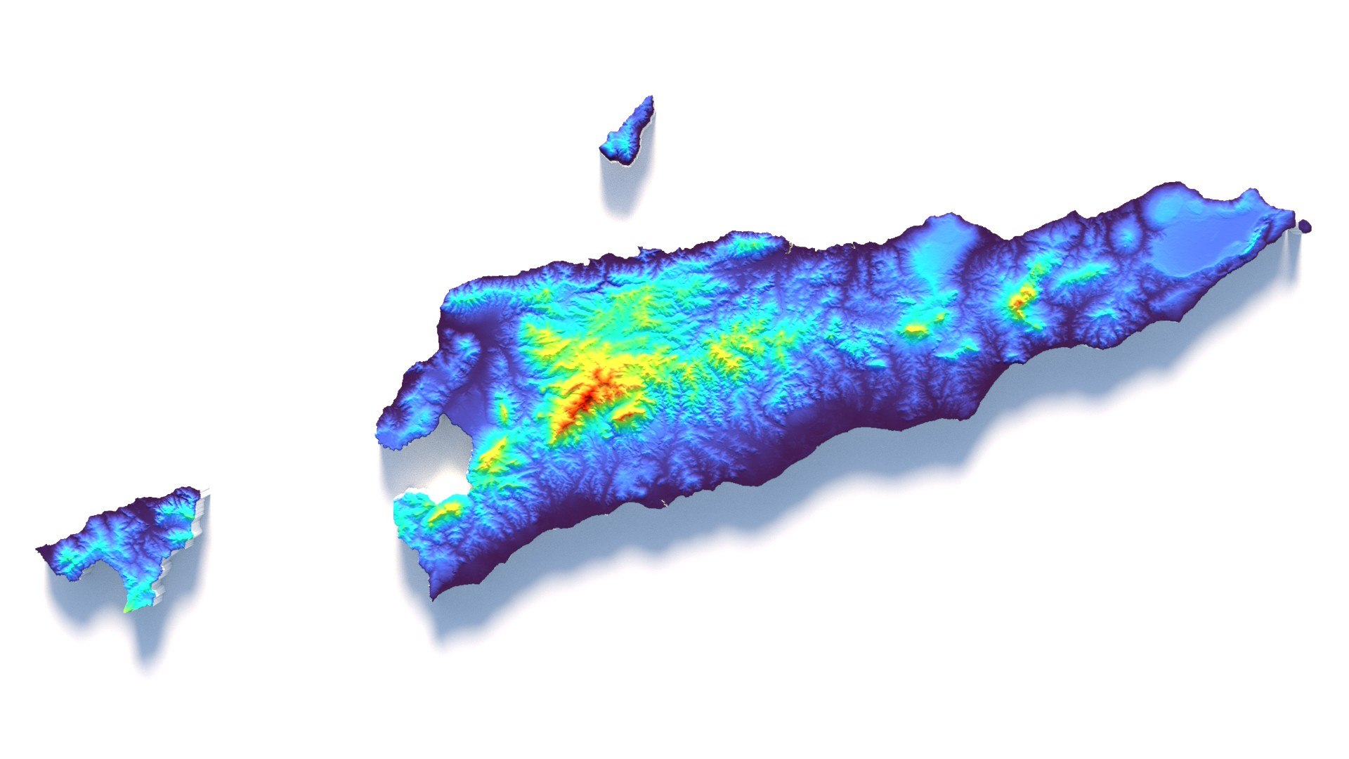 Timor Leste Terrain Map 3D Model - TurboSquid 2337614