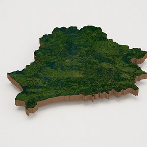 Belarus Realistic 3D Terrain Map