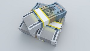 Belarus 1000 Rubles Banknote 2000 Obverse 3D Model BYR1000