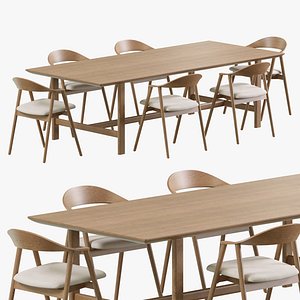 Dining Set by Coshliving Kett Karm Trestle