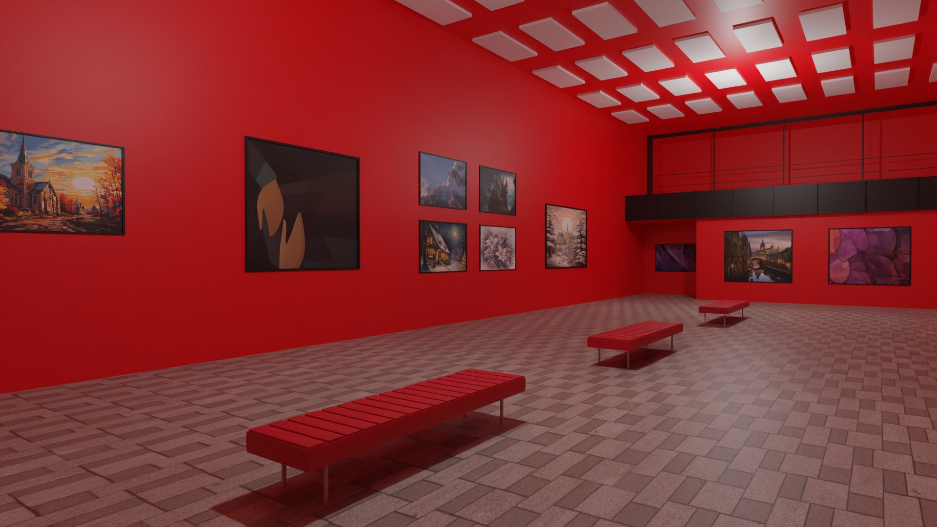 View of Art Gallery 3D - TurboSquid 2157896