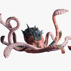 3D kraken monster creature