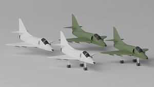 Cartoon Douglas A-4 Skyhawk