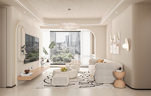 3D model Modern living room