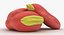 3D realistic broad bean karmazyn