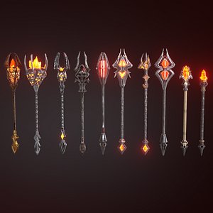 Fantasy Staffs Pack01