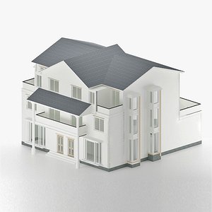 3D Modern Three-Storey Cottage