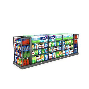 cleaning product market stand 3D model