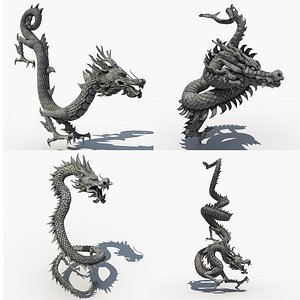 3d asian dragon sculpture sculpt