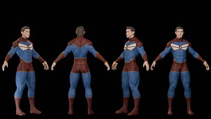 3D SuperHero A Super Human Being 3D Sculpted Model model
