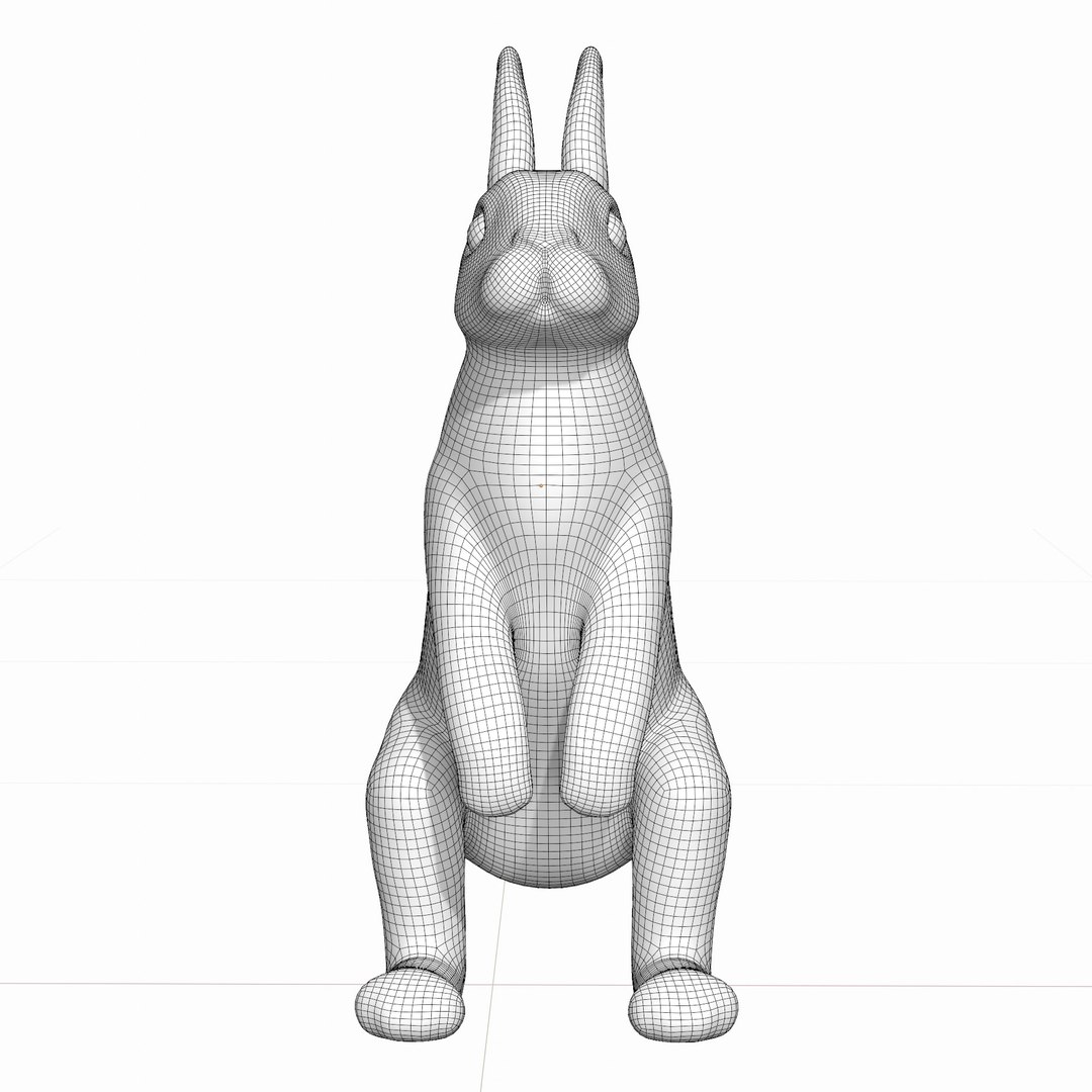 3D Gray rabbit model - TurboSquid 2168676