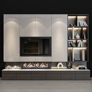 tv wall set 168 3D model