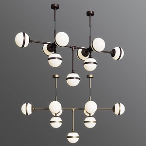 3D peggy 9 light pendant model