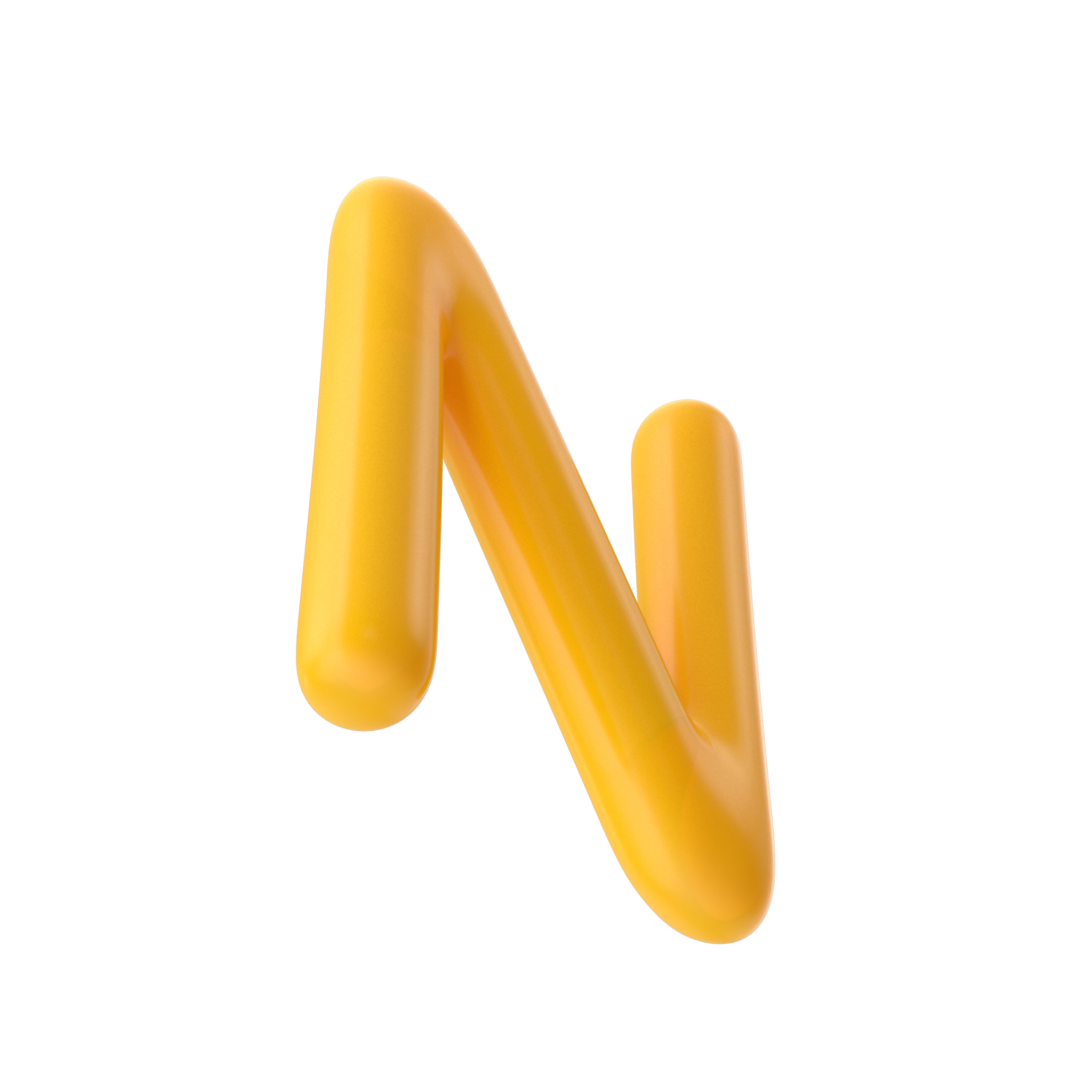 3D Letter N Orange - TurboSquid 1865787