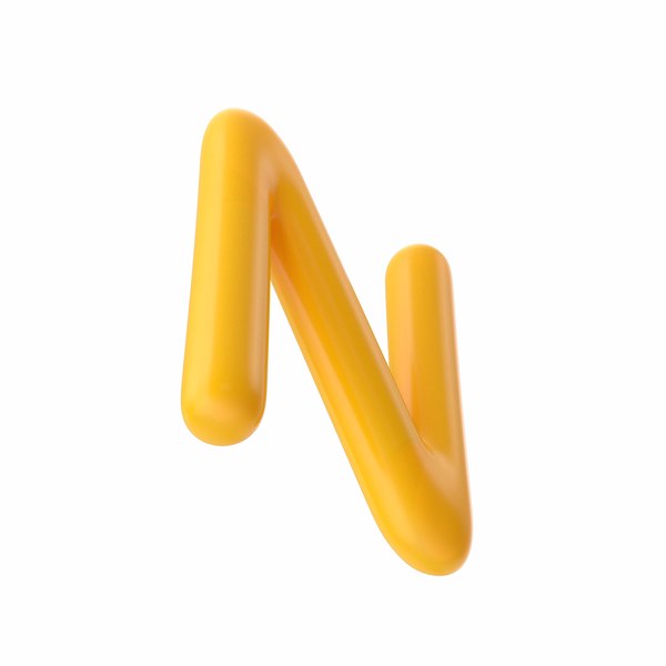 3D Letter N Orange - TurboSquid 1865787