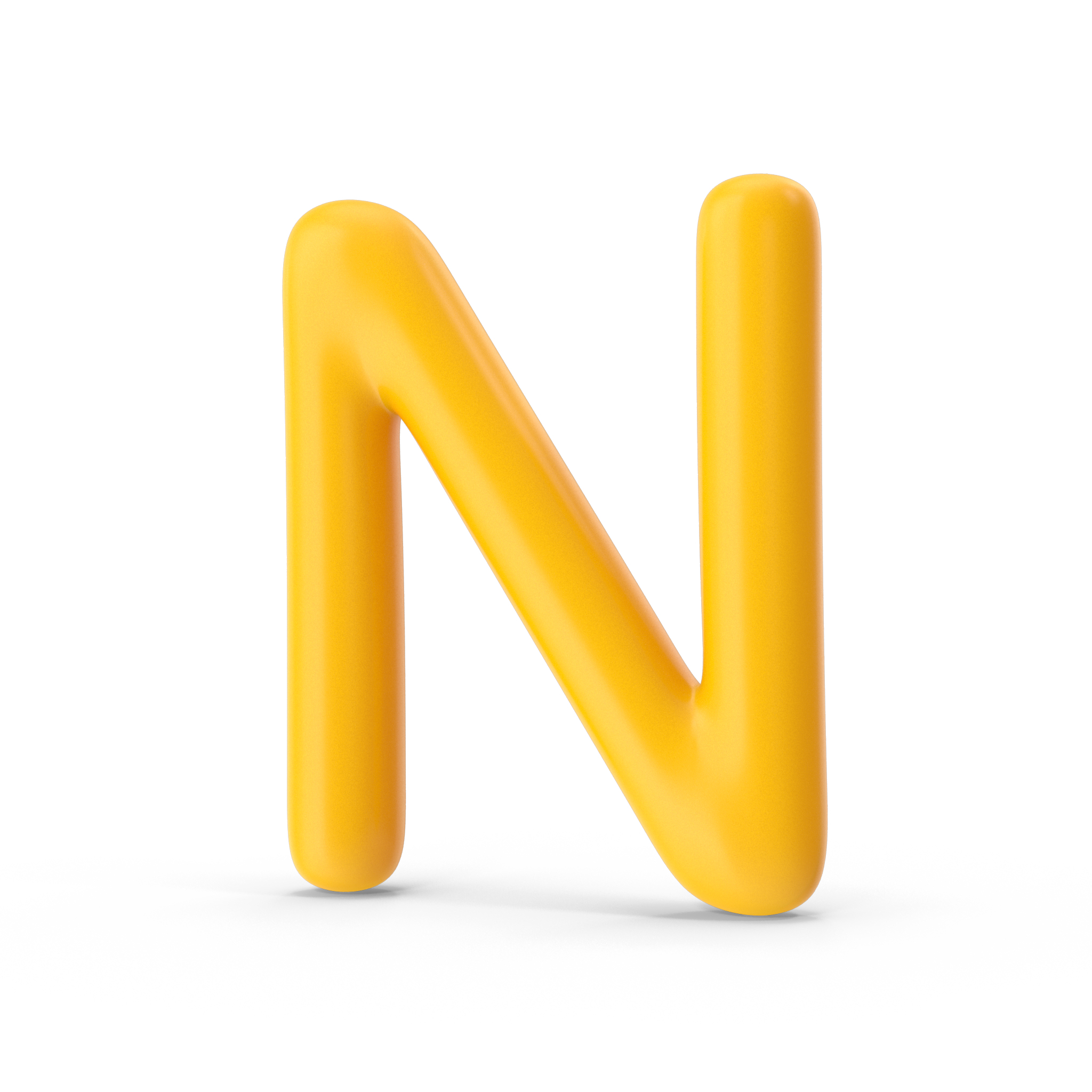 3D Letter N Orange - TurboSquid 1865787