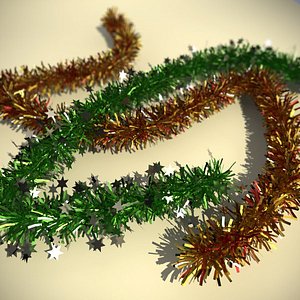 3d model of christmas tinsel