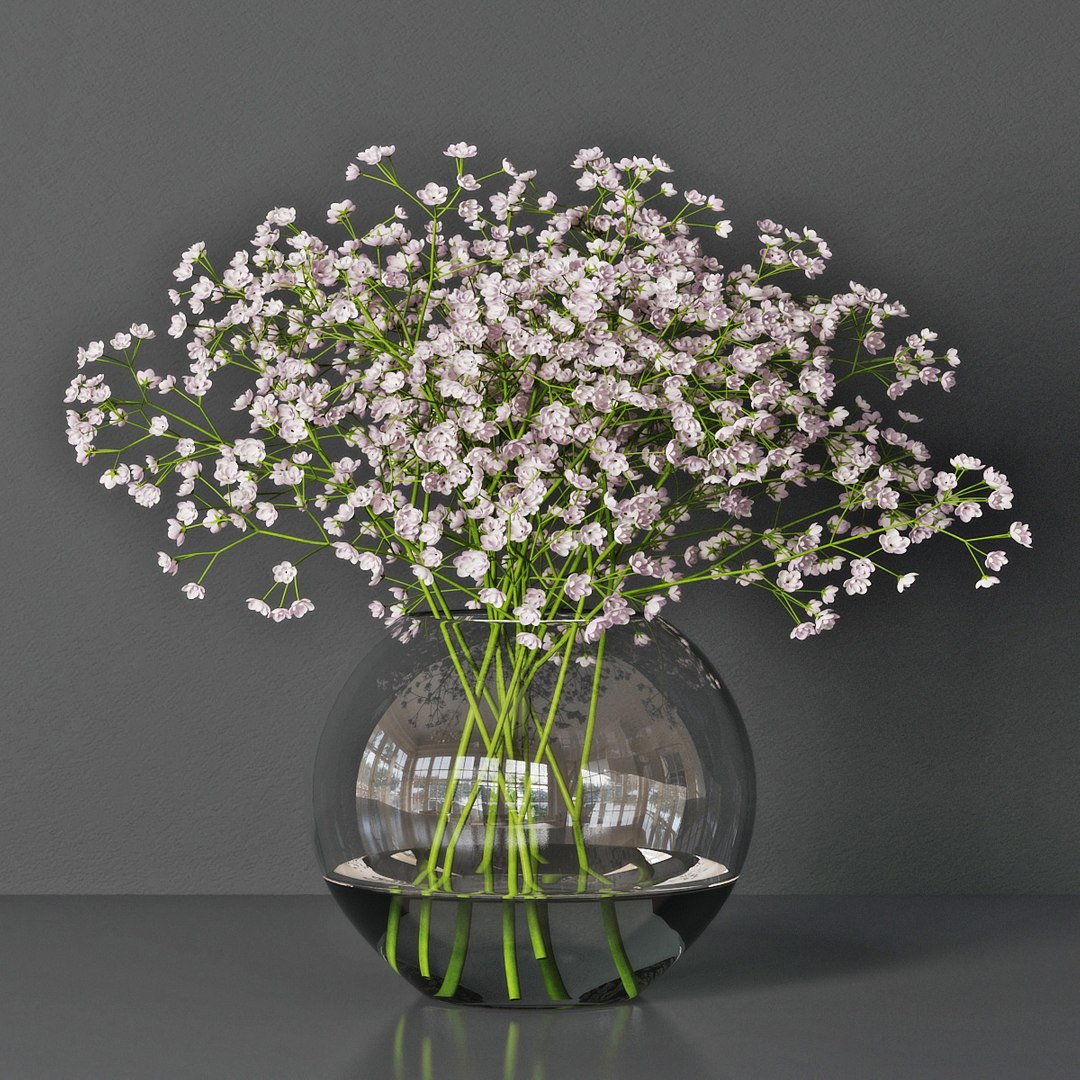 Gypsophila Vase Model TurboSquid 1592189