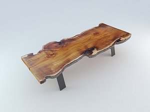 slabwood dinner table 3d model