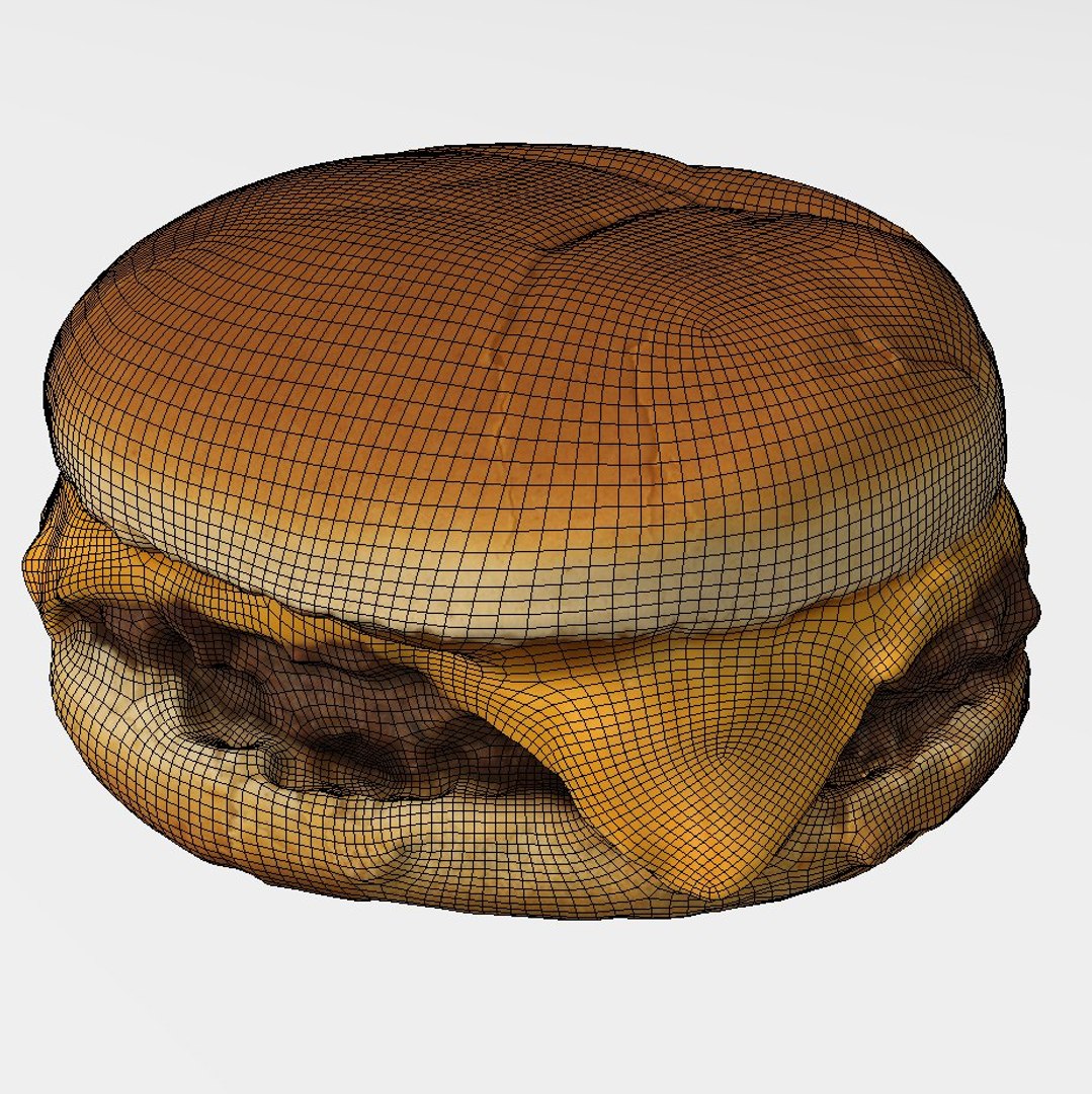 Burger Cheeseburger Cheese 3D Model - TurboSquid 1355002