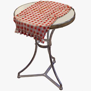 old cafe table 3D