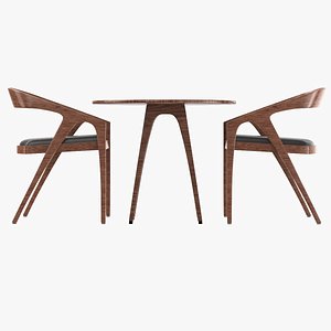 modern table chair 3D model