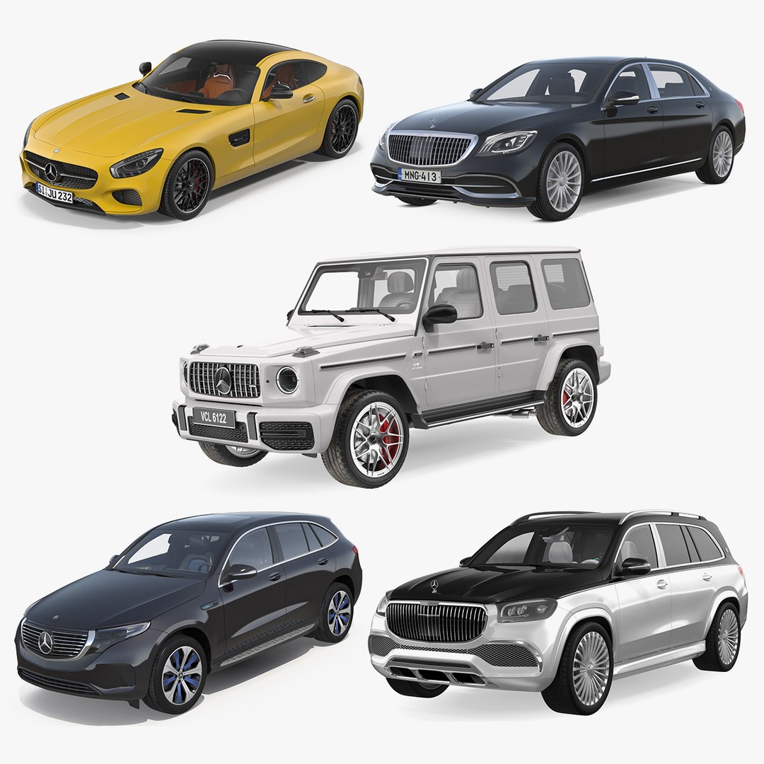 Mercedes Benz Cars Collection 2 3D model preview