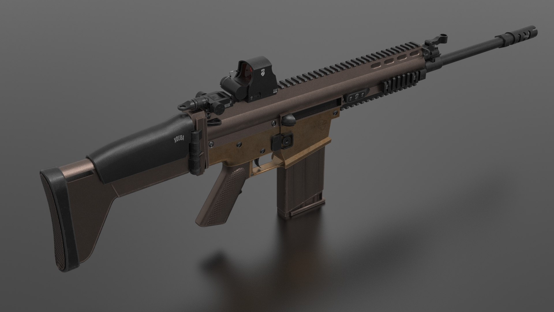 FN Scar Gun 3D Model - TurboSquid 1862315
