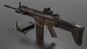 FN Scar Gun 3D model