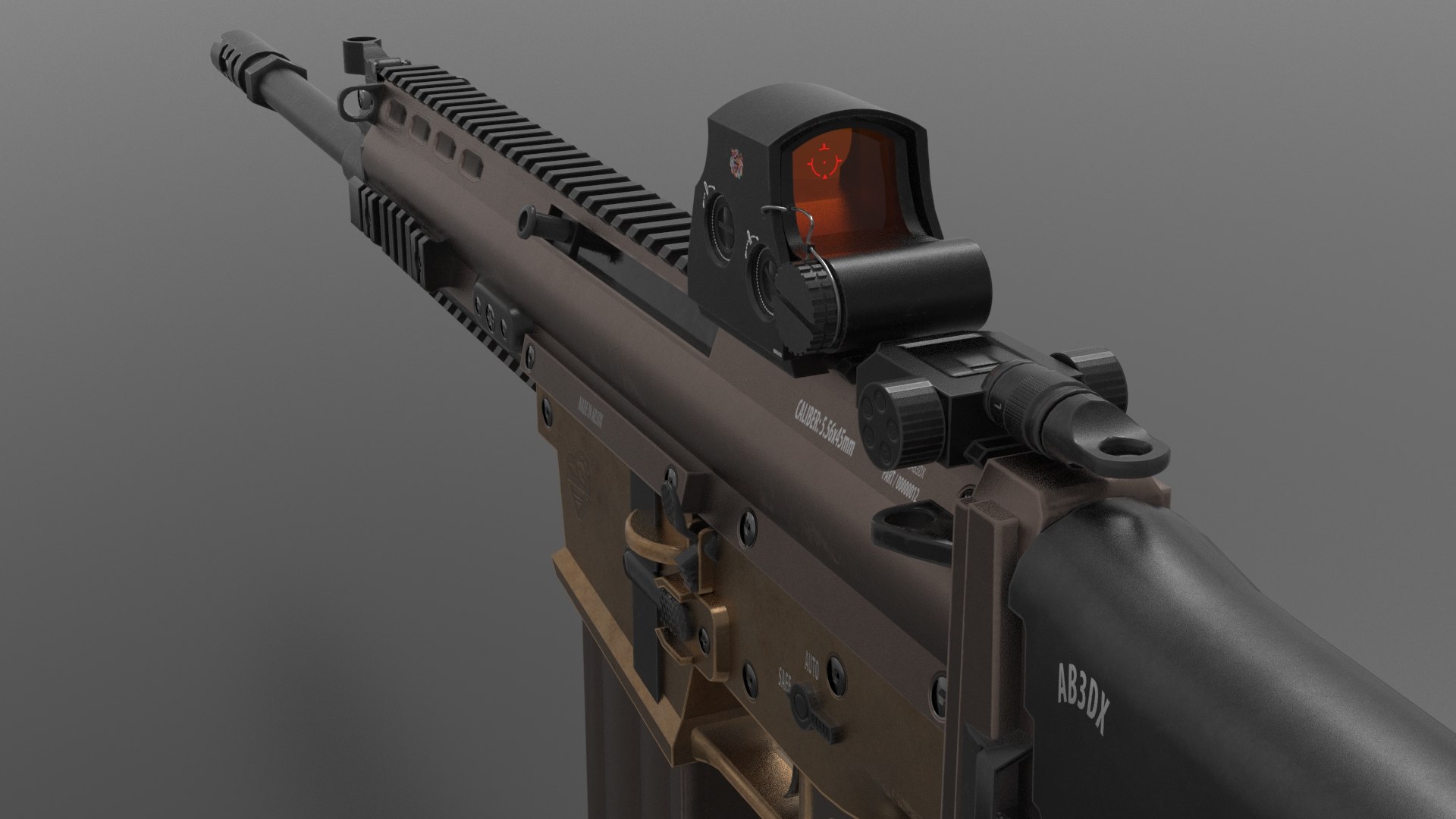 FN Scar Gun 3D Model - TurboSquid 1862315