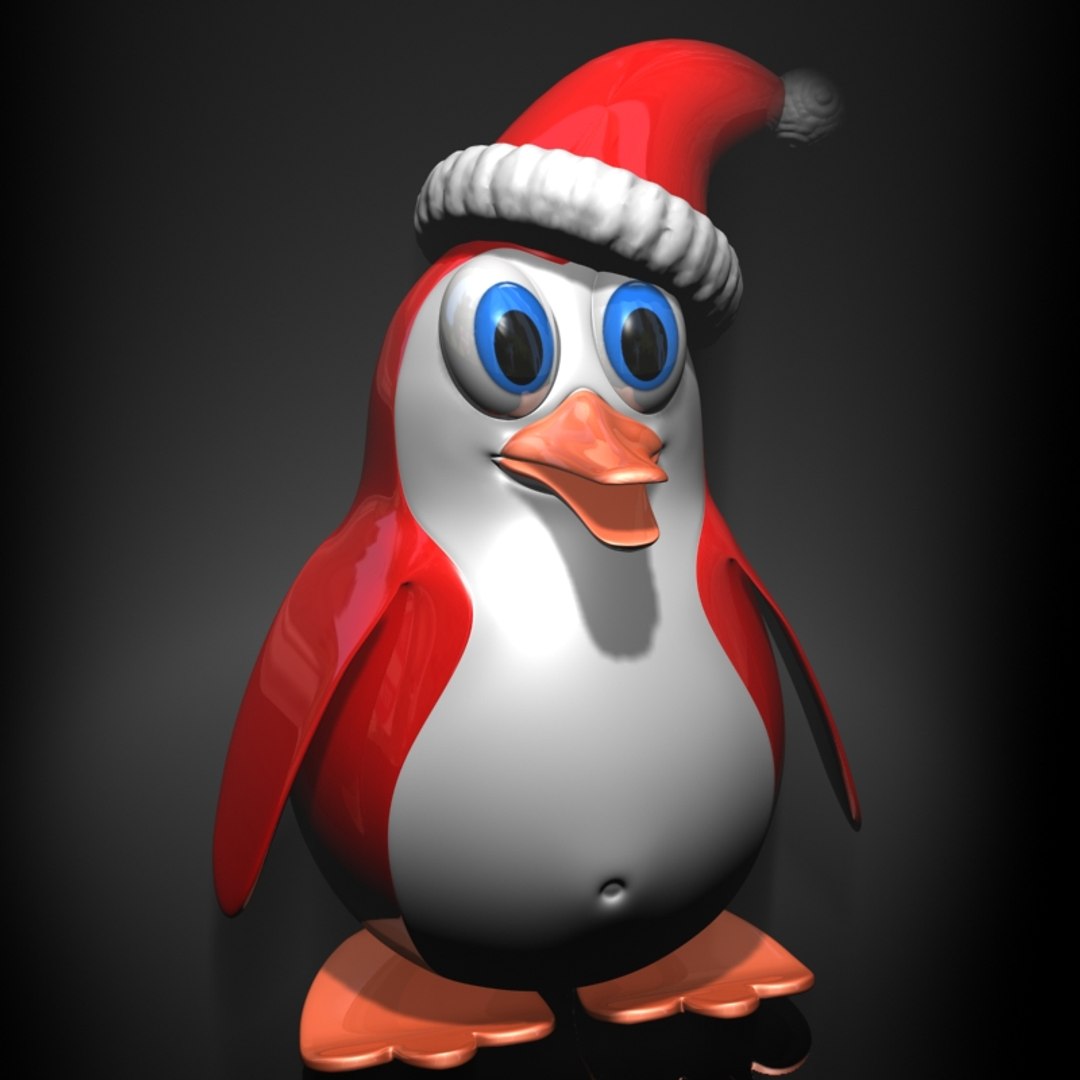 3d Christmas Penguin Rigged