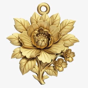 3D Elegant Floral Pendant