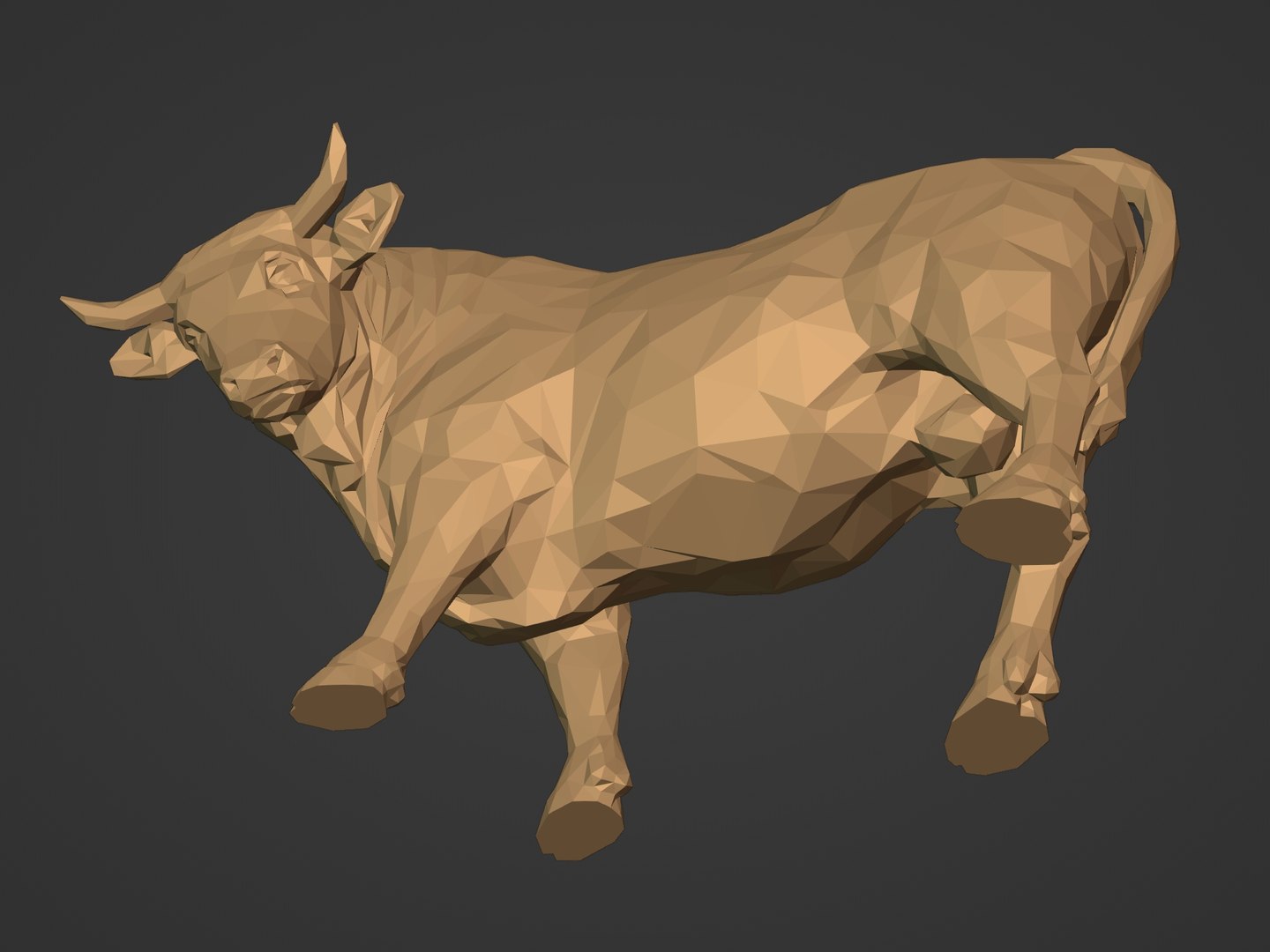 3D Low Poly Bull - TurboSquid 2011911