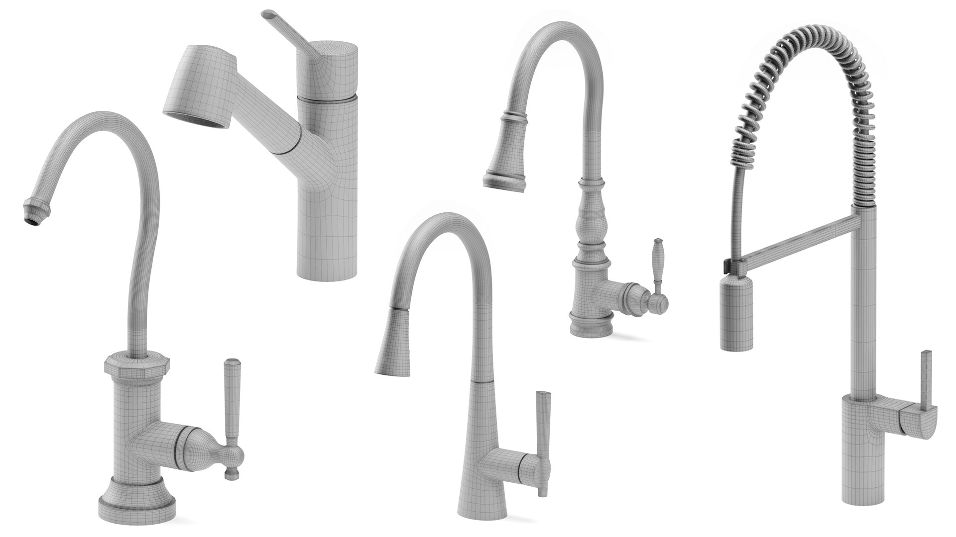 3D model 15 MOEN faucet 5 KRAUS faucet TurboSquid 1916772