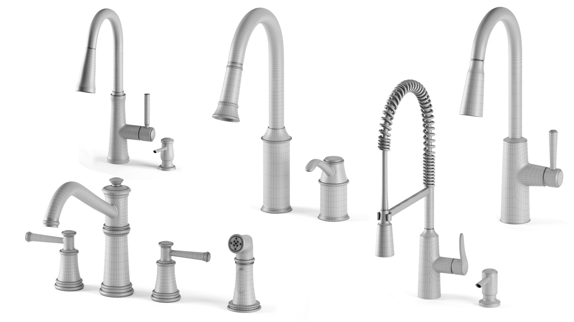 3D model 15 MOEN faucet 5 KRAUS faucet TurboSquid 1916772