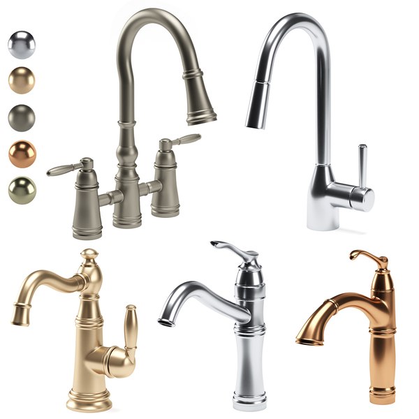 3D model 15 MOEN faucet 5 KRAUS faucet TurboSquid 1916772