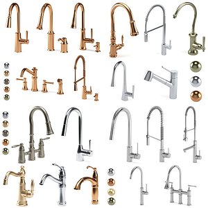 3D model 15 MOEN faucet - 5 KRAUS faucet