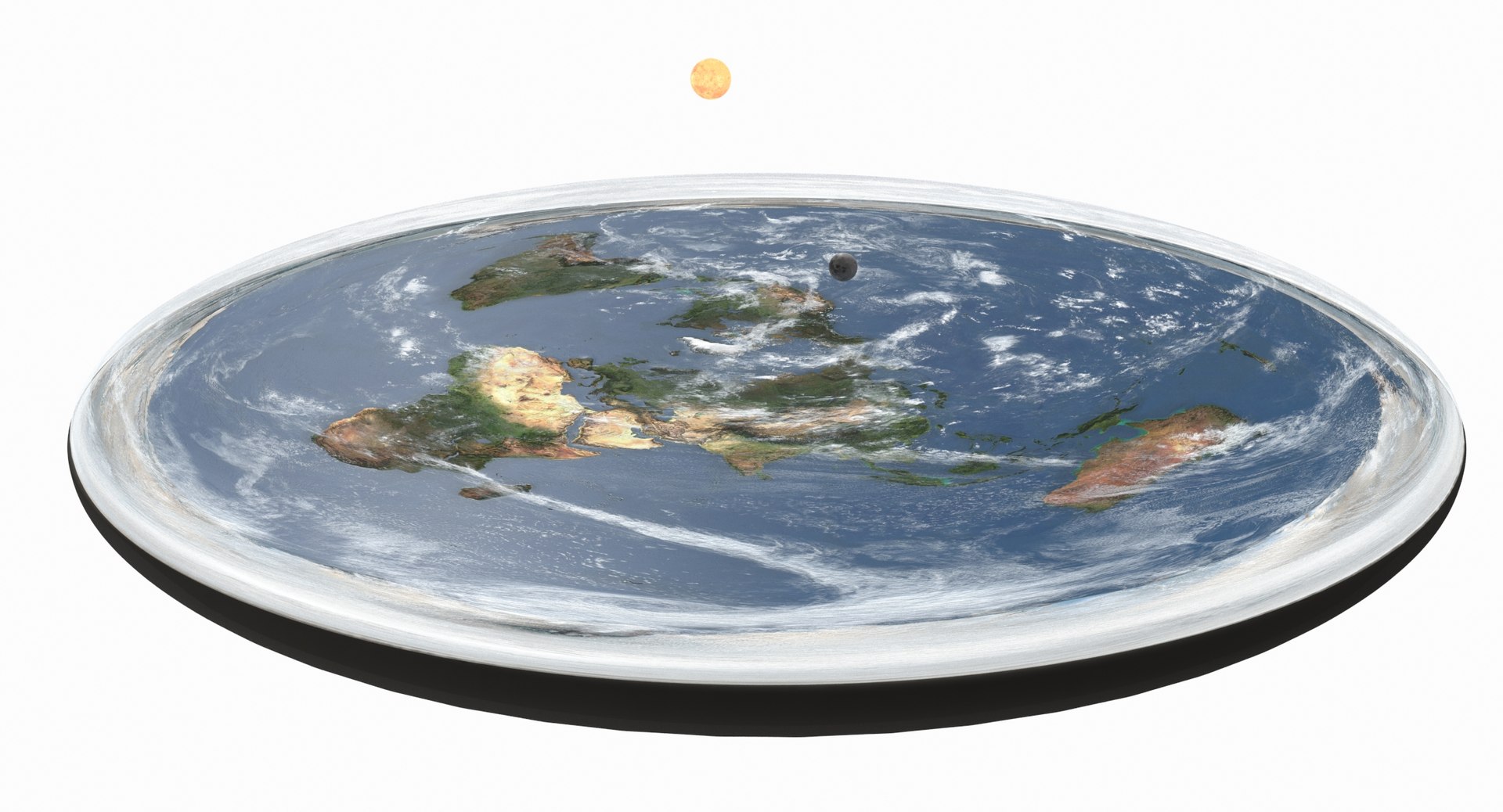 Flat cheap earth 3d