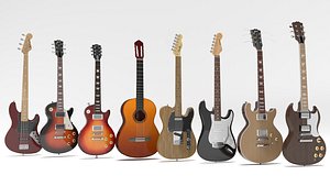 3D Pack Guitar model